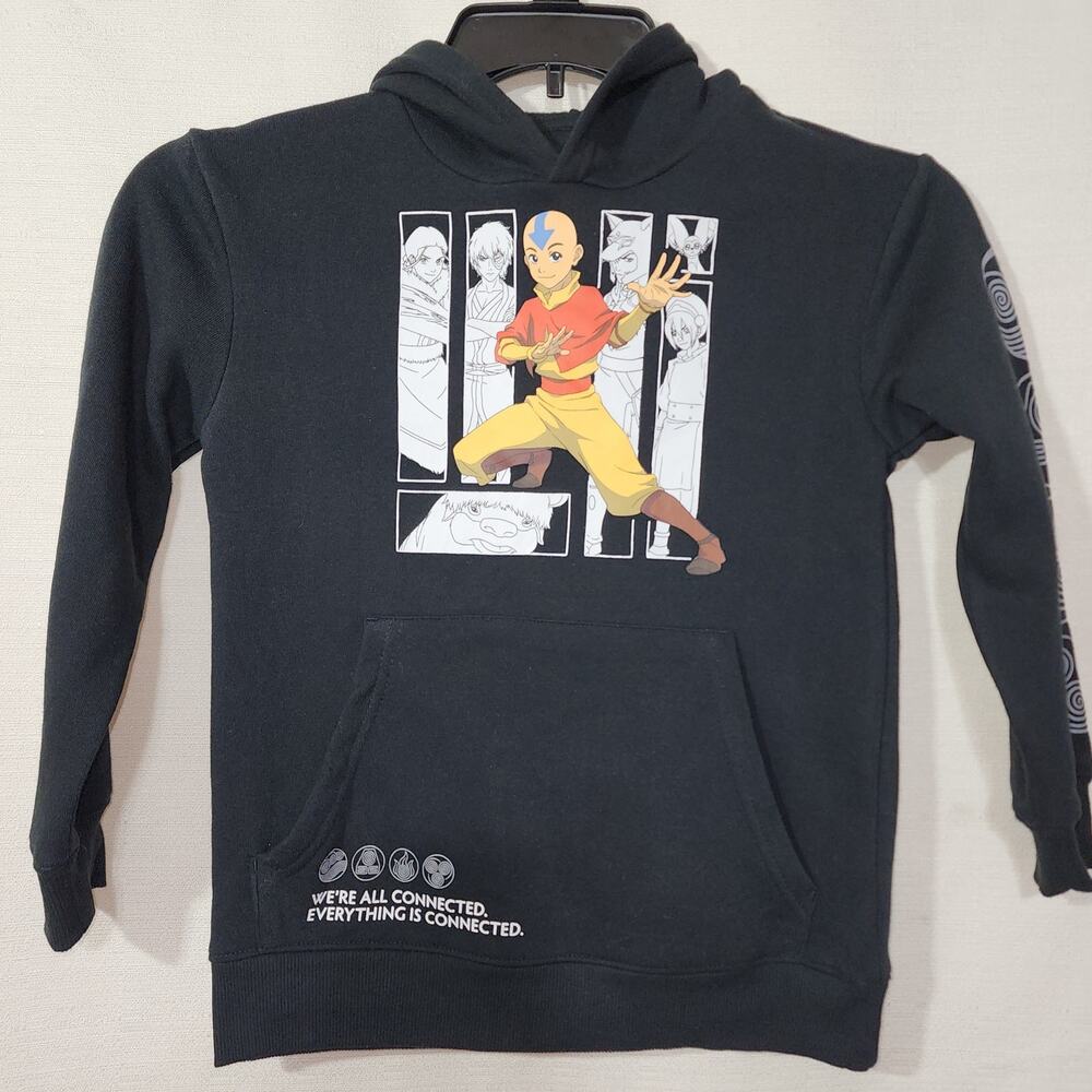 Avatar Last Airbender Kids black Hoodie small
